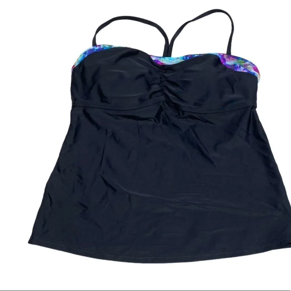 Athleta Floral Fade Tankini top 38 B/C
